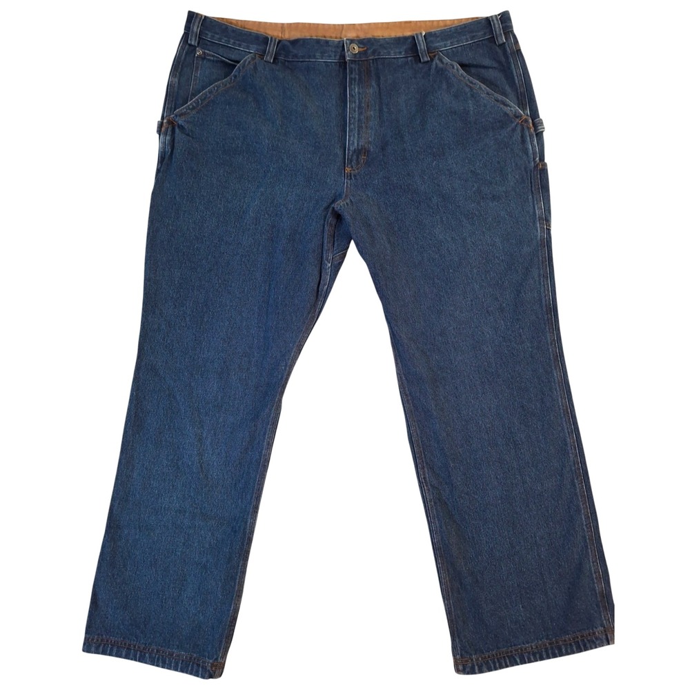 Duluth Trading Carpenter Jeans Mens 48x32* Fire Hose Style 3237-18 Blue Denim